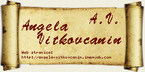 Angela Vitkovčanin vizit kartica